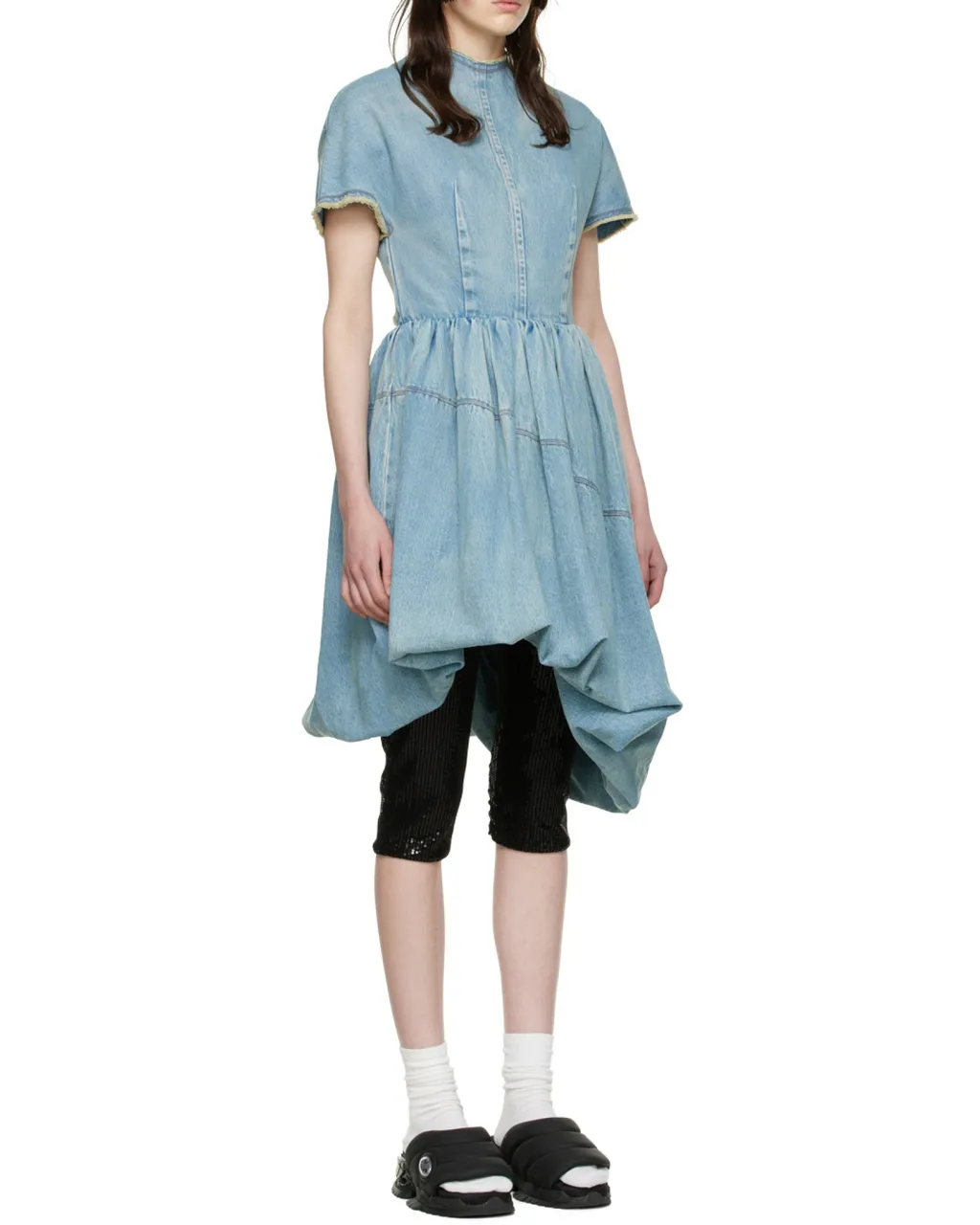 Logo Round Neck Short-Sleeved Dress