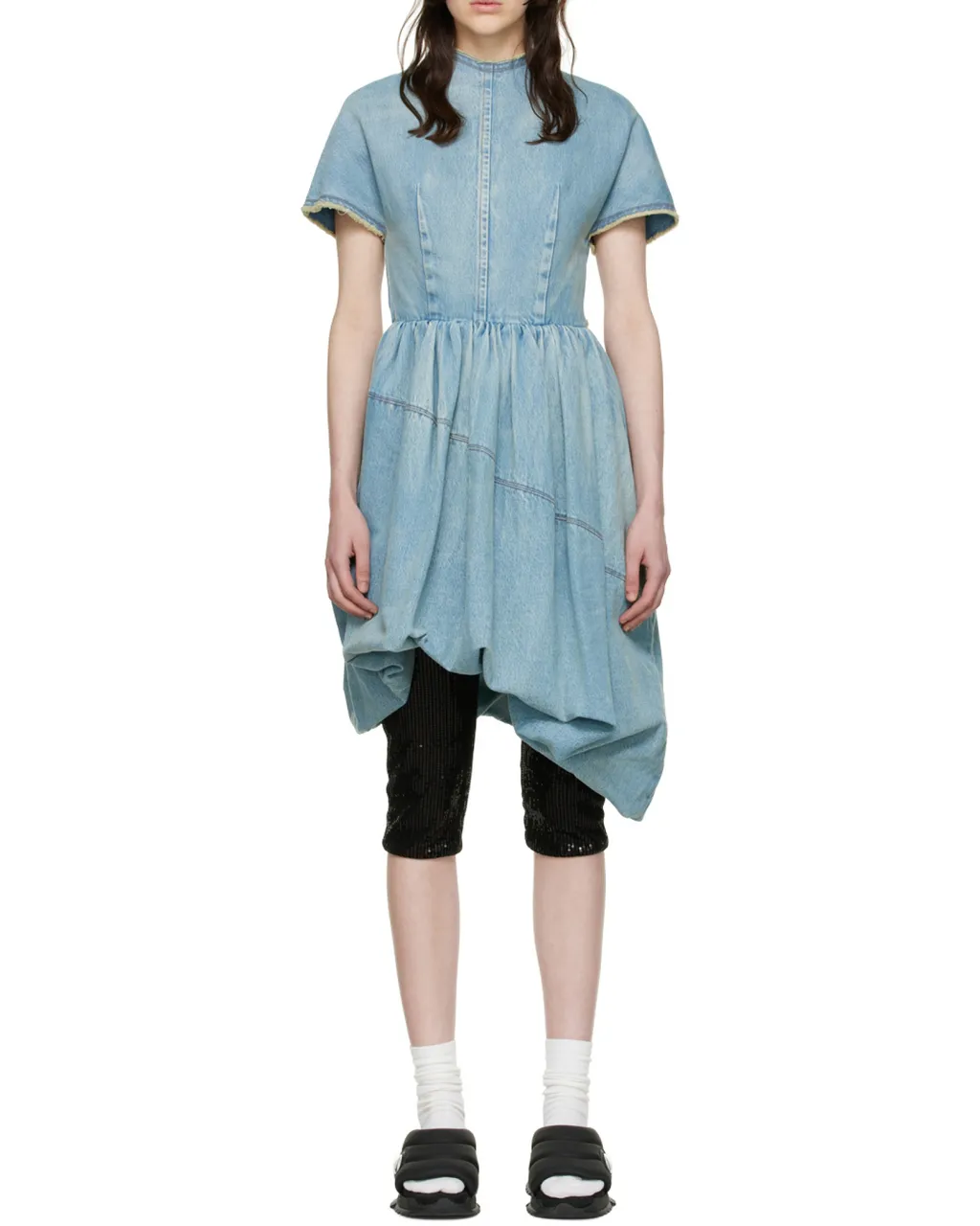 Logo Round Neck Short-Sleeved Dress