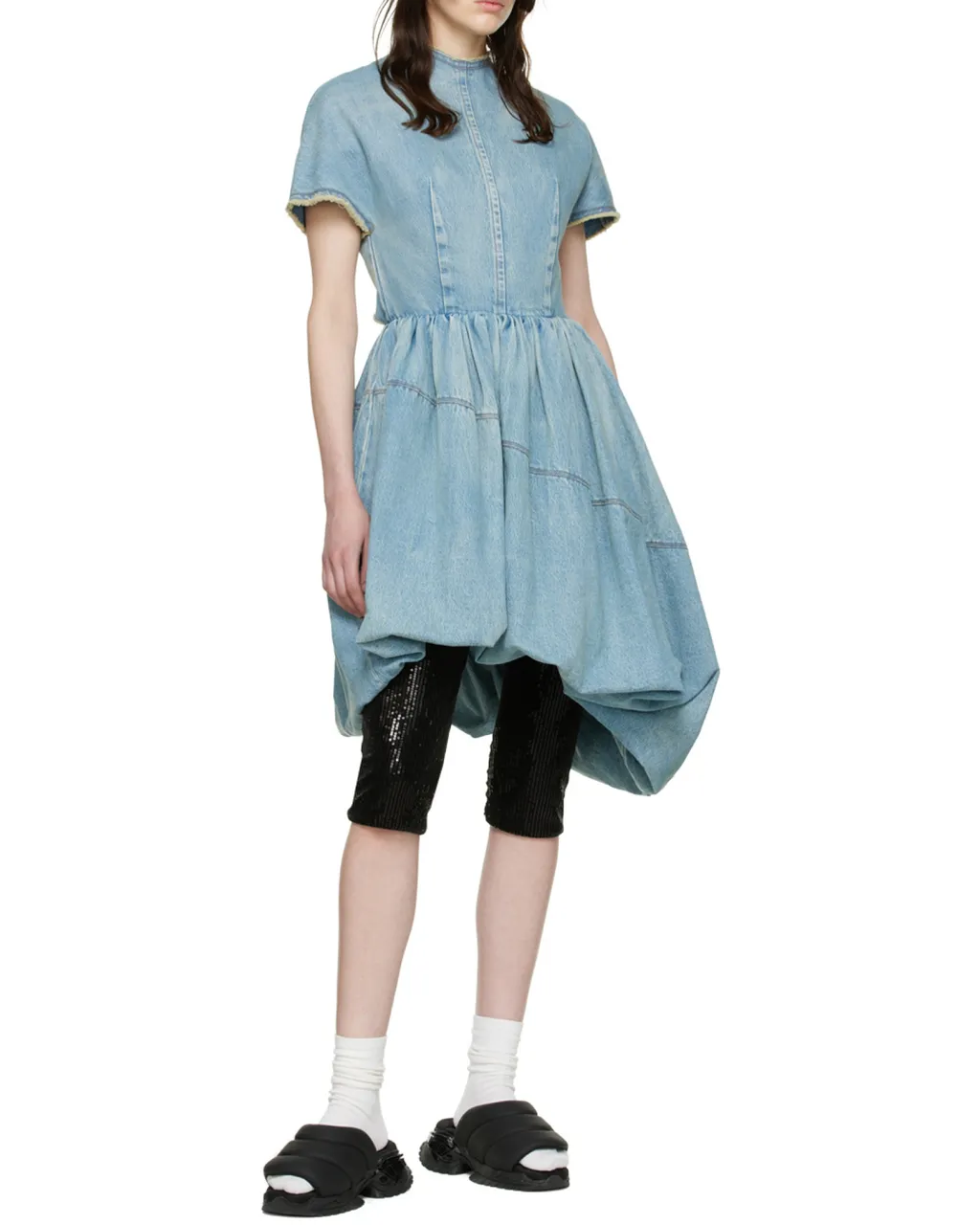 Logo Round Neck Short-Sleeved Dress