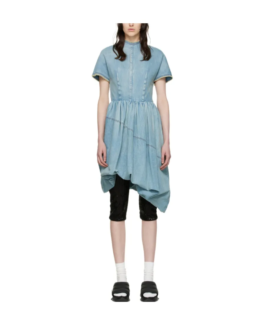 Logo Round Neck Short-Sleeved Dress