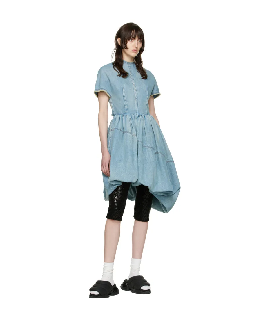 Logo Round Neck Short-Sleeved Dress