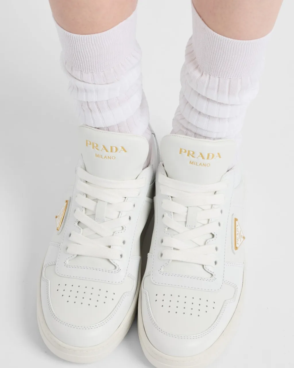 Prada Downtown Lace-Up Sneakers