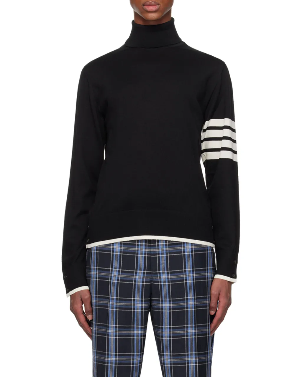 Thom Browne 4-Bar High-Neck Knitted Jumper