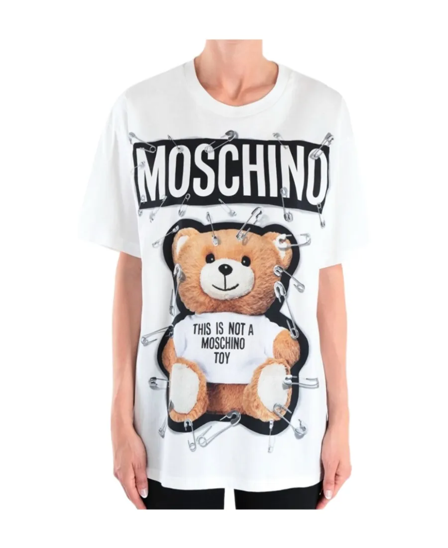 Cotton Pin Teddy Bear Short-Sleeved T-Shirt