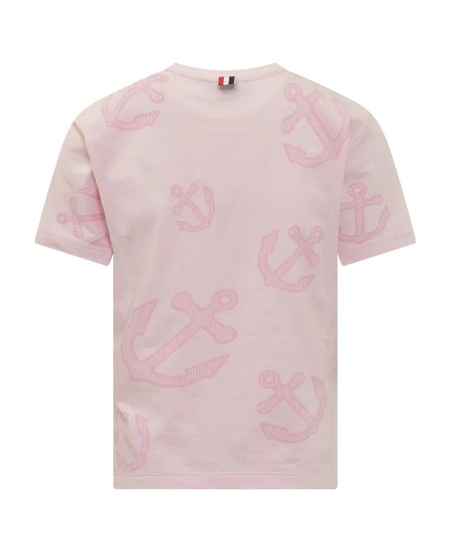 Thom Browne Anchor Printed Crewneck T-Shirt