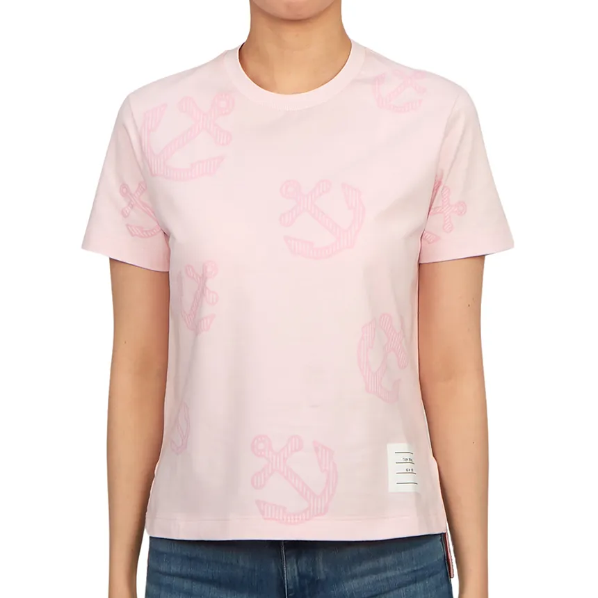 Thom Browne Anchor Printed Crewneck T-Shirt