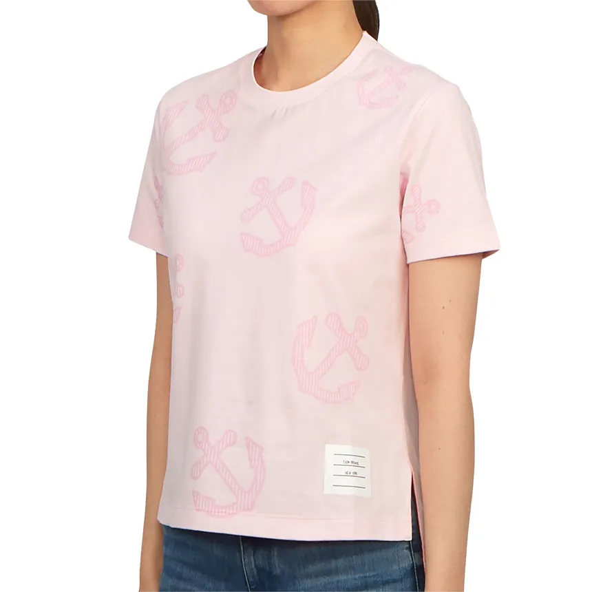 Thom Browne Anchor Printed Crewneck T-Shirt