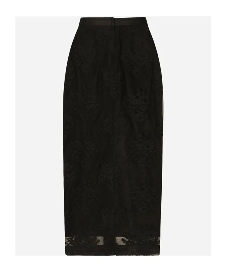 Dolce & Gabbana Midi Lace Pencil Skirt