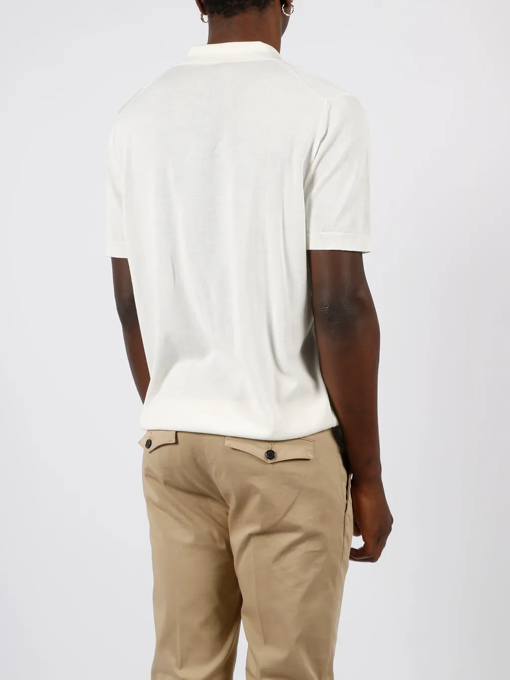 Pointed-Collar Cotton T-Shirt