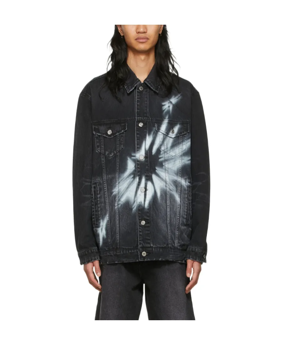 Printed Denim Coat