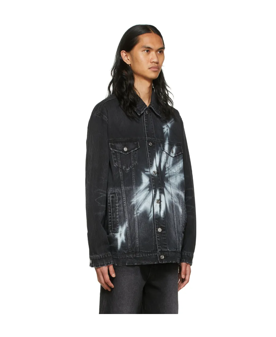 Printed Denim Coat