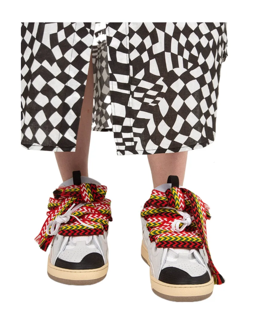 Lanvin Curb Lace-Up Sneakers
