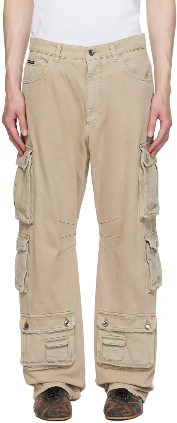 Dolce & Gabbana Logo Plaque Cargo Trousers