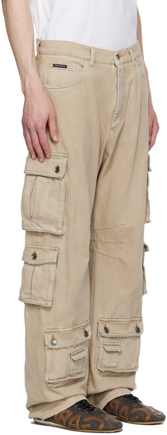 Dolce & Gabbana Logo Plaque Cargo Trousers