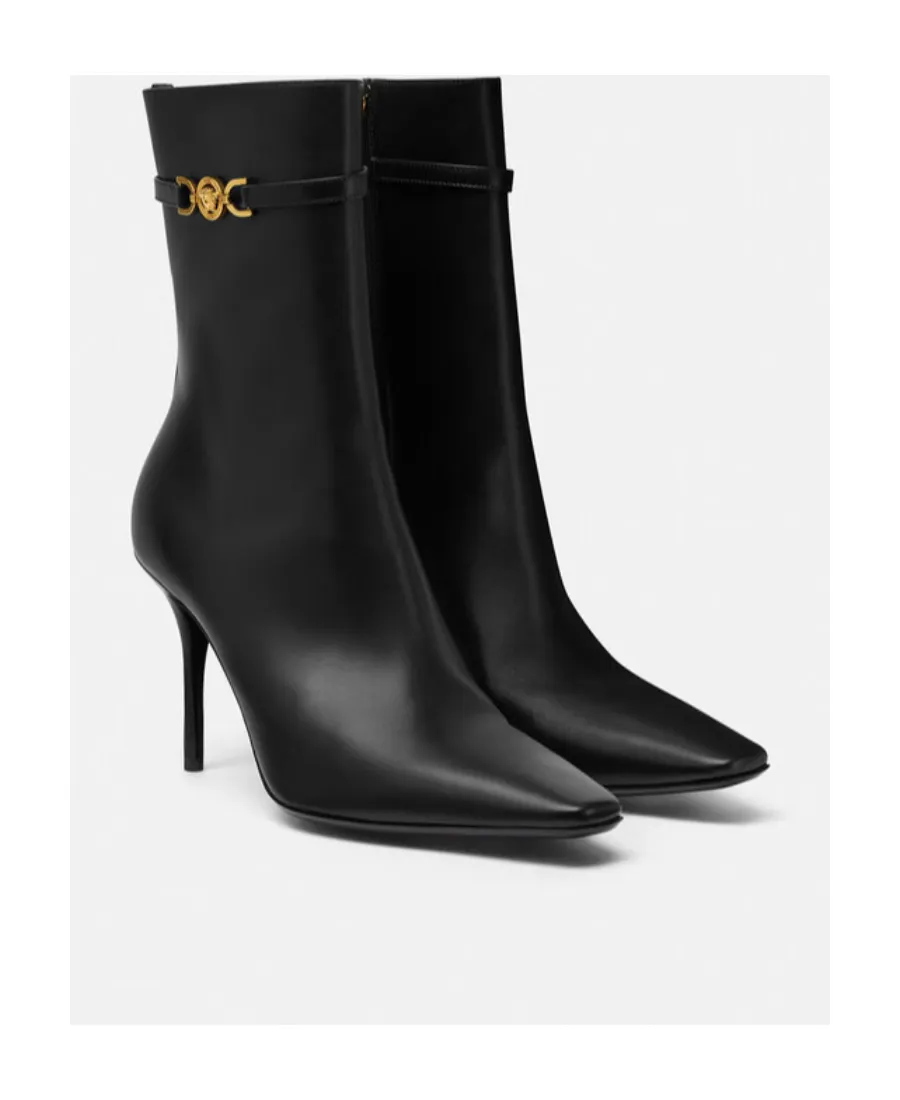 Versace Medusa Zip-Up Boots