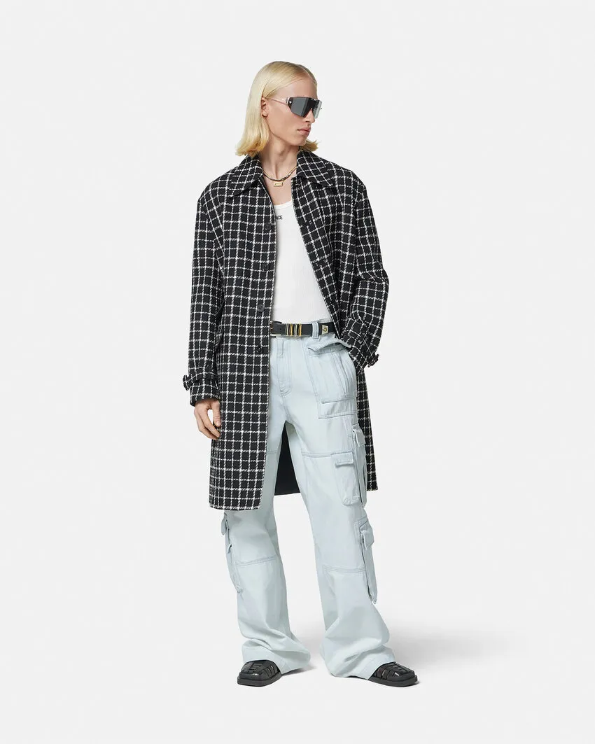Versace Mid-Rise Wide-Leg Cargo Jeans