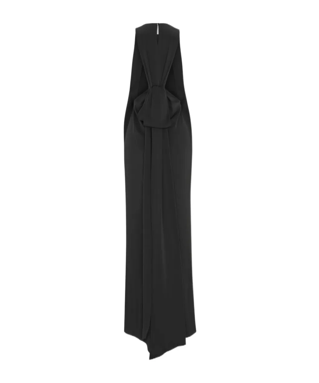 Saint Laurent Back-Tie Sleeveless Dress