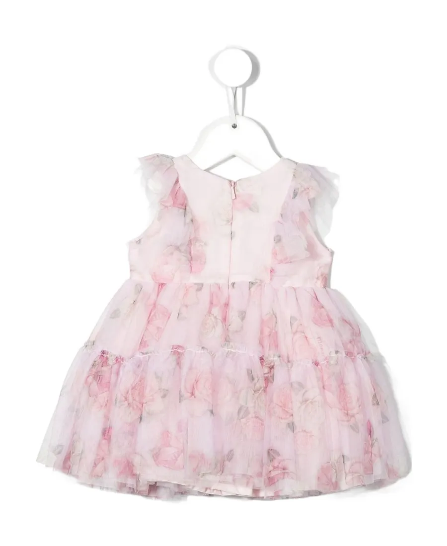 Floral-Print Tulle Dress