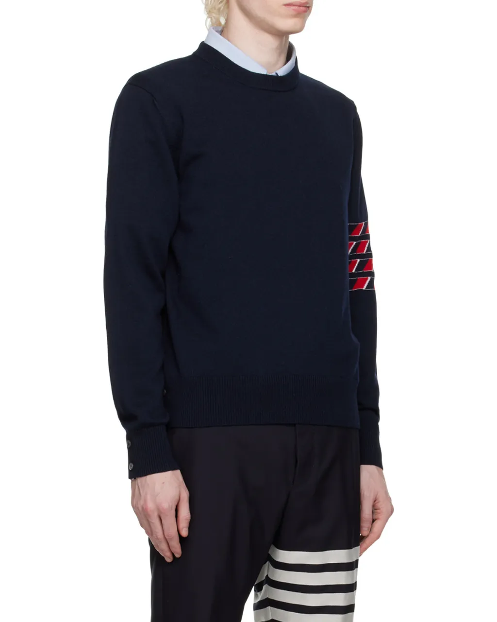 Lobster Intarsia 4-Bar Jumper