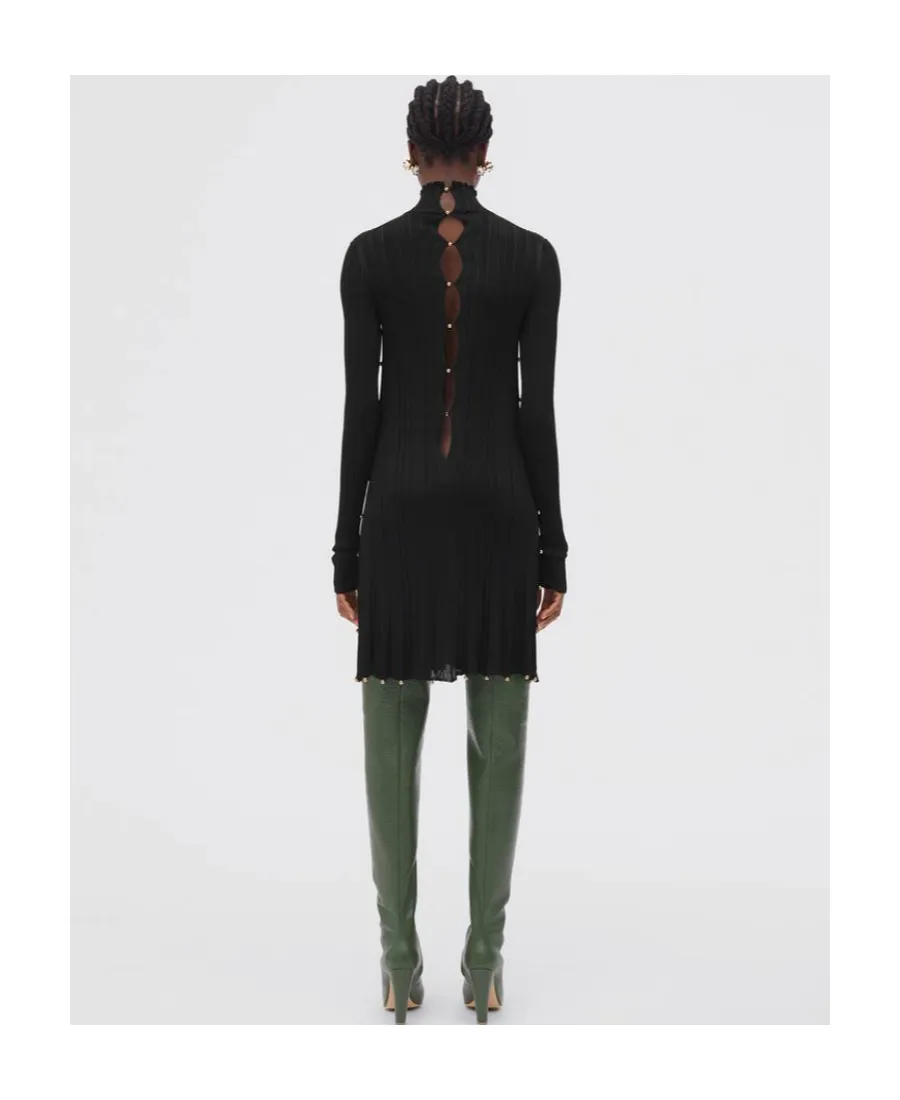 Bottega Veneta Long Sleeved Pleated Dress