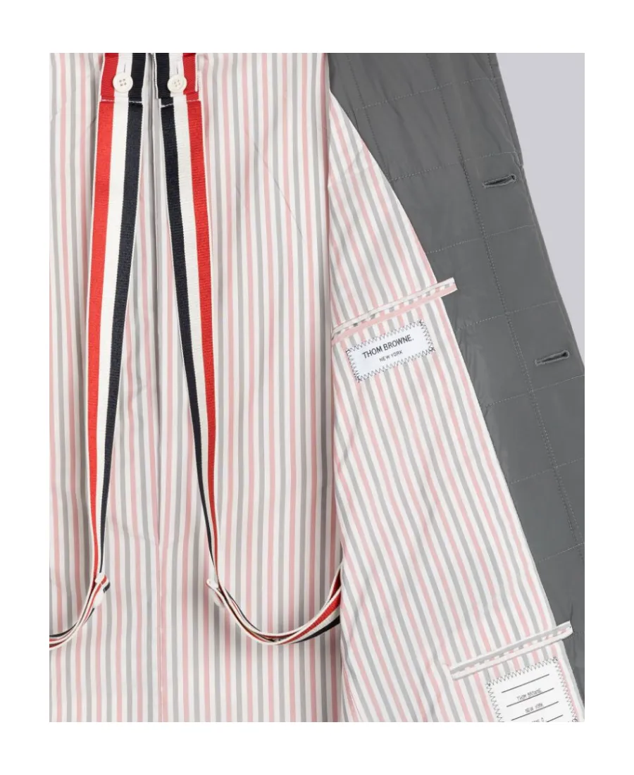 4-Bar Motif Padded Tailored Coat