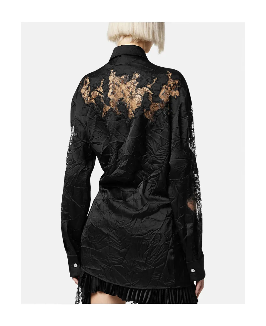 Versace Lace-Detailed Buttoned Shirt