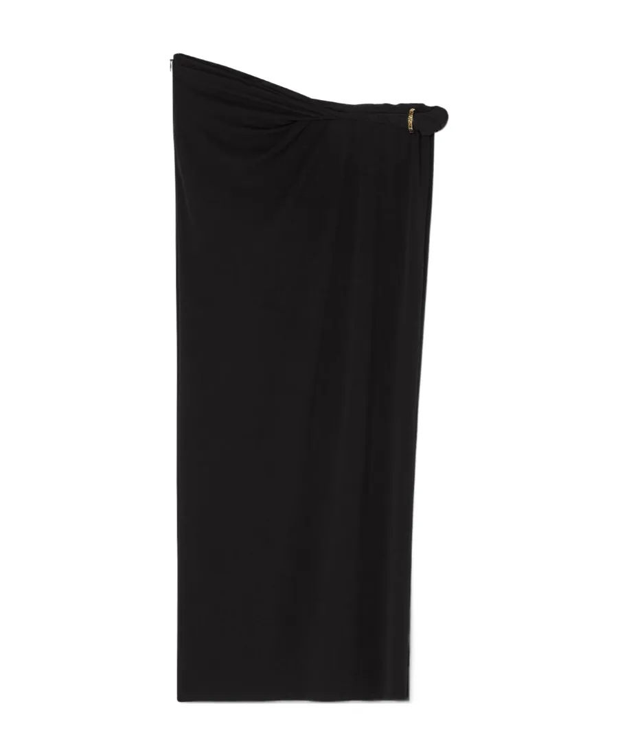 Versace Gathered-Detail Midi Skirt
