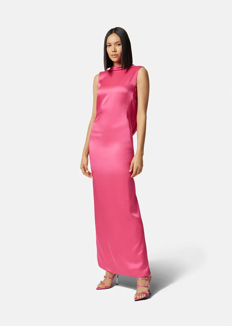 Versace Cowl-Back Sleeveless Maxi Dress