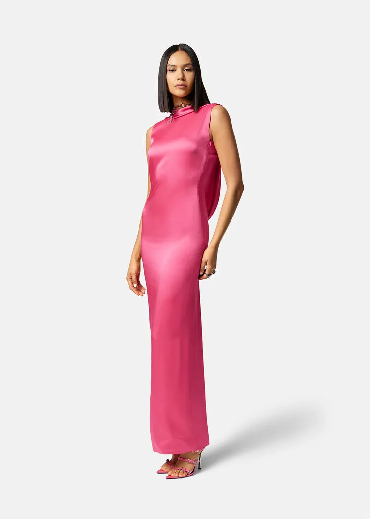 Versace Cowl-Back Sleeveless Maxi Dress