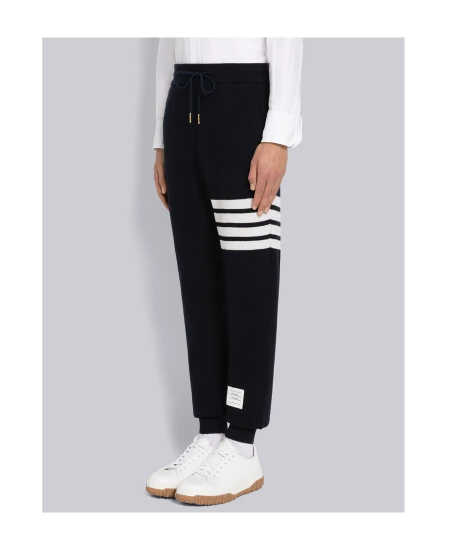 Waffle-Knit Cashmere Track Pants