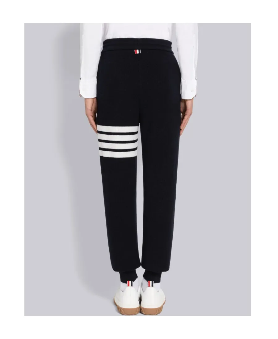 Waffle-Knit Cashmere Track Pants