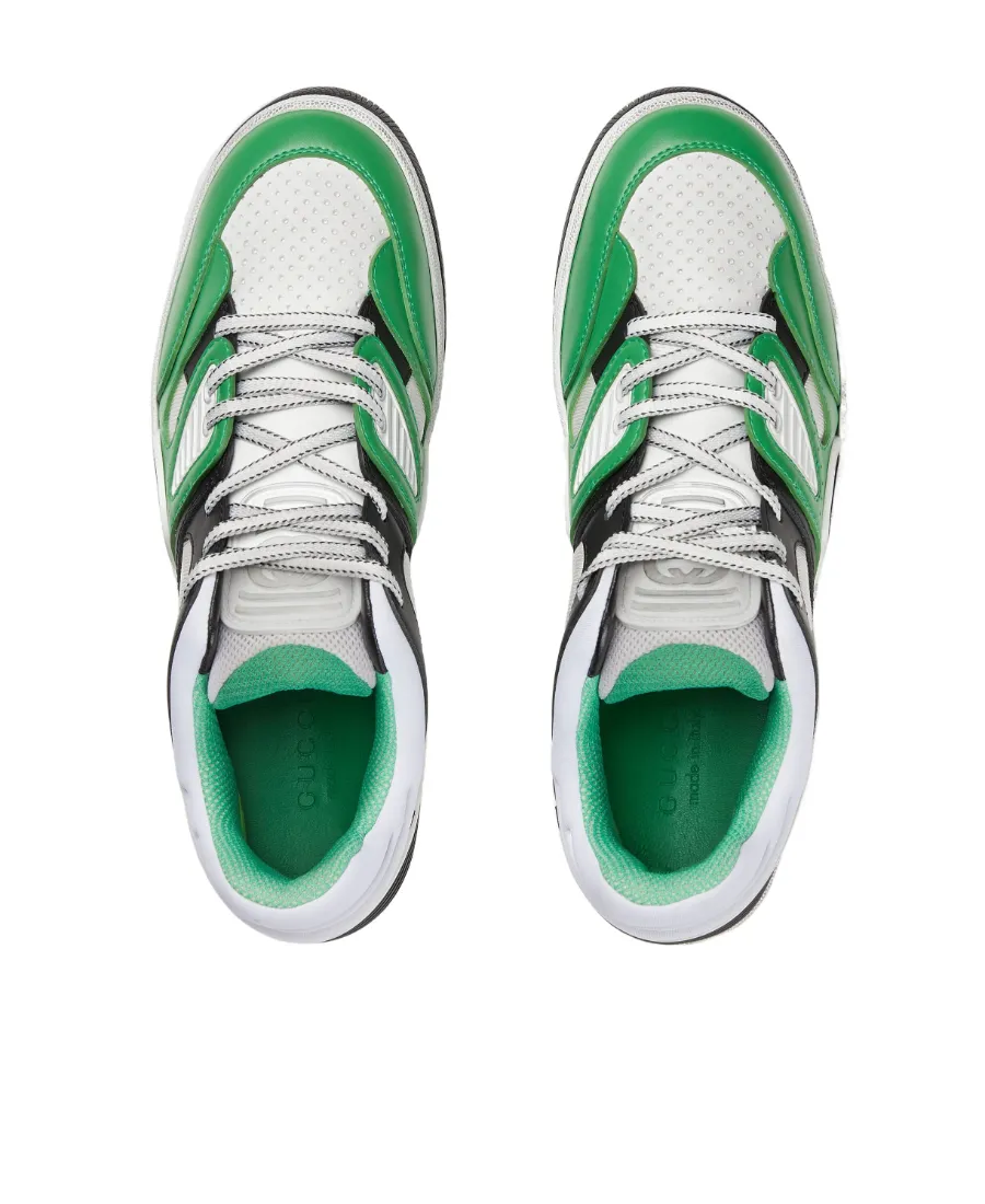 Gucci Basket Round Toe Lace-Up Sneakers