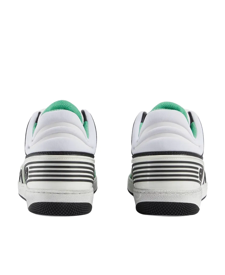 Gucci Basket Round Toe Lace-Up Sneakers