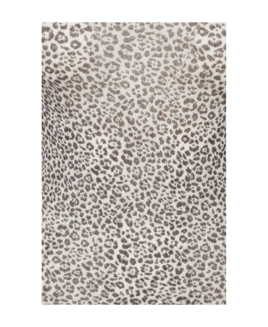 Saint Laurent Leopard Printed Long-Sleeved Top