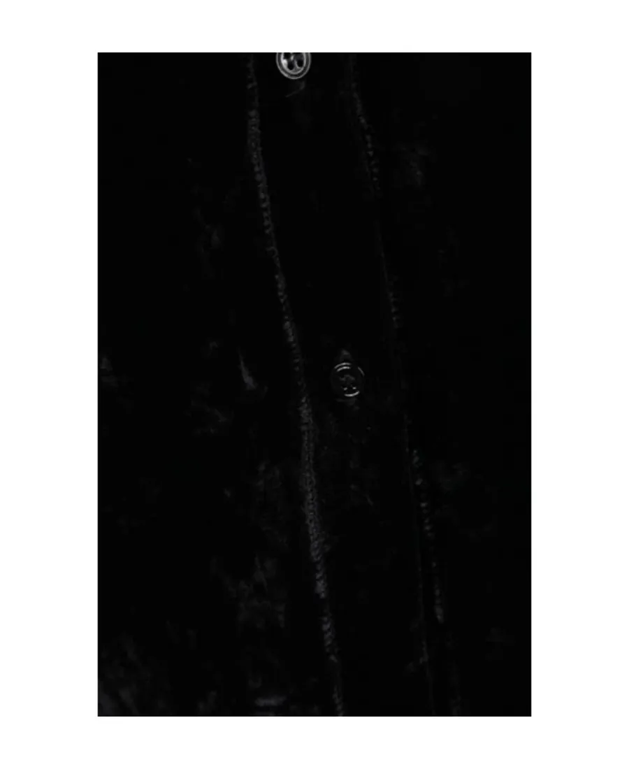 Crushed Silk-Velvet Shirt