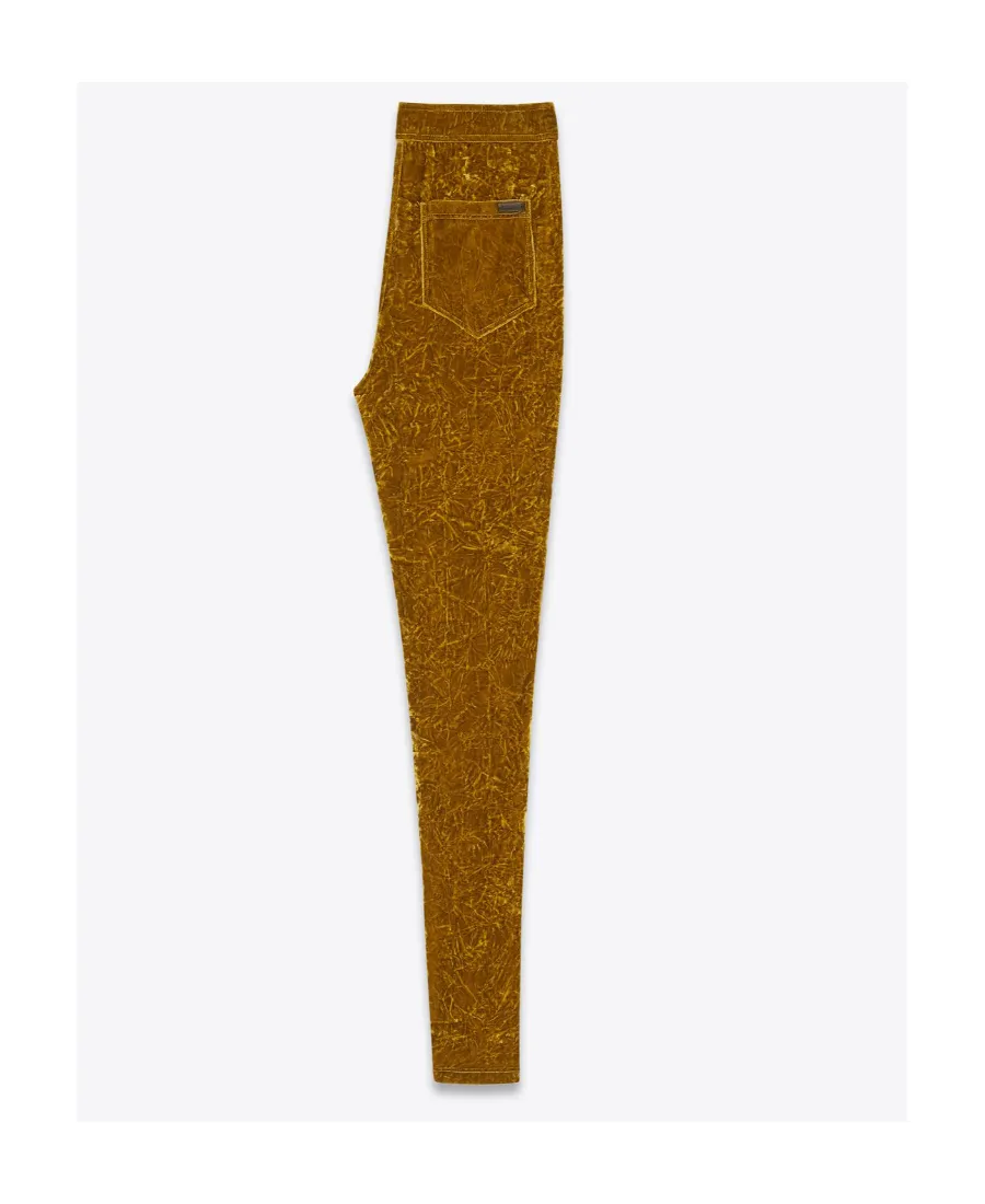 Saint Laurent Velvet Straight Leg Trousers