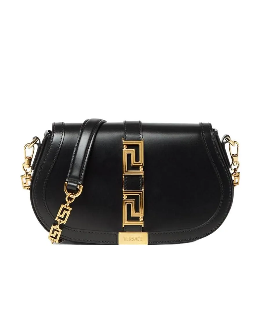 Versace Greca Fold-Over Crossbody Bag