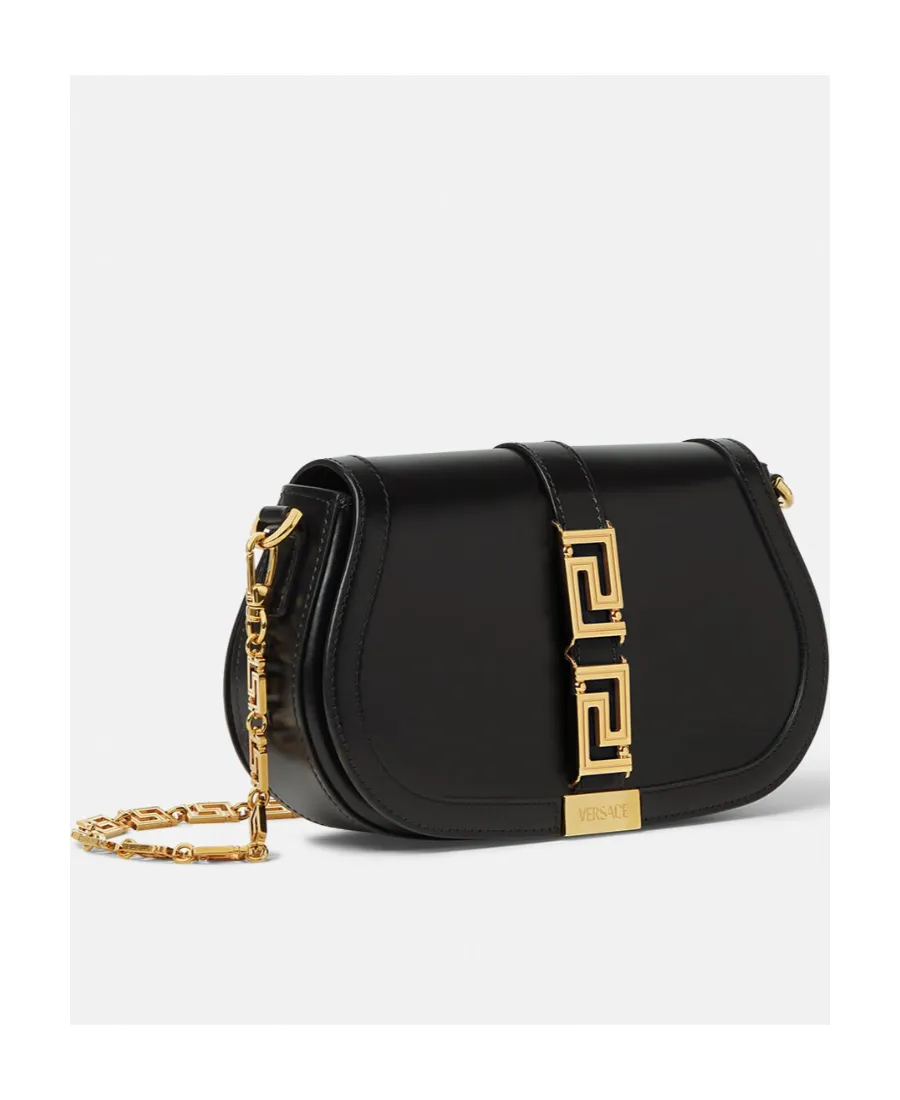 Versace Greca Fold-Over Crossbody Bag