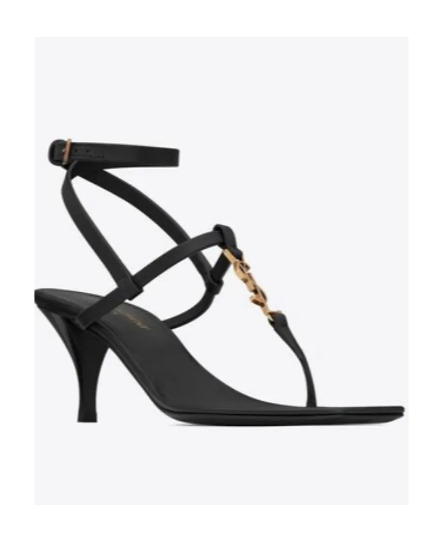 Saint Laurent Cassandre Open Toe Sandals