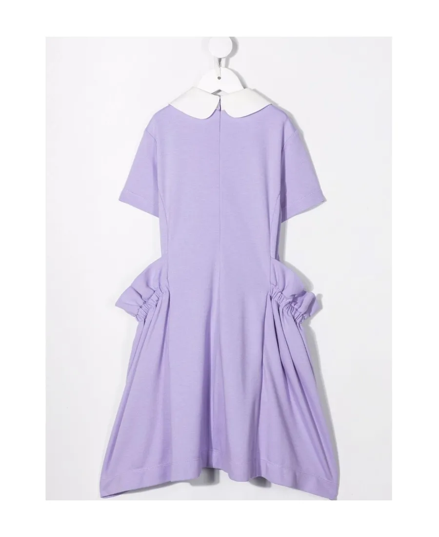 Logo-Print Ruffle-Detail Dress