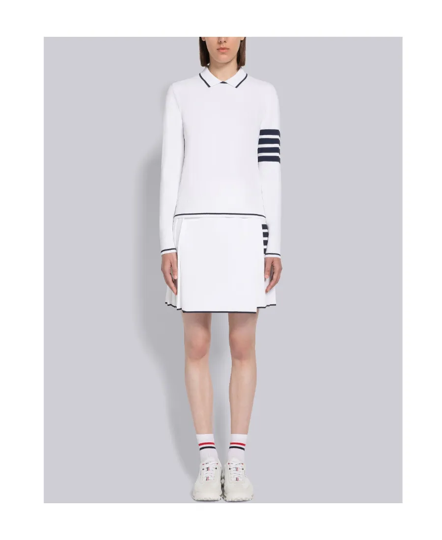 Thom Browne 4-Bar High Waist Pleated Skirt