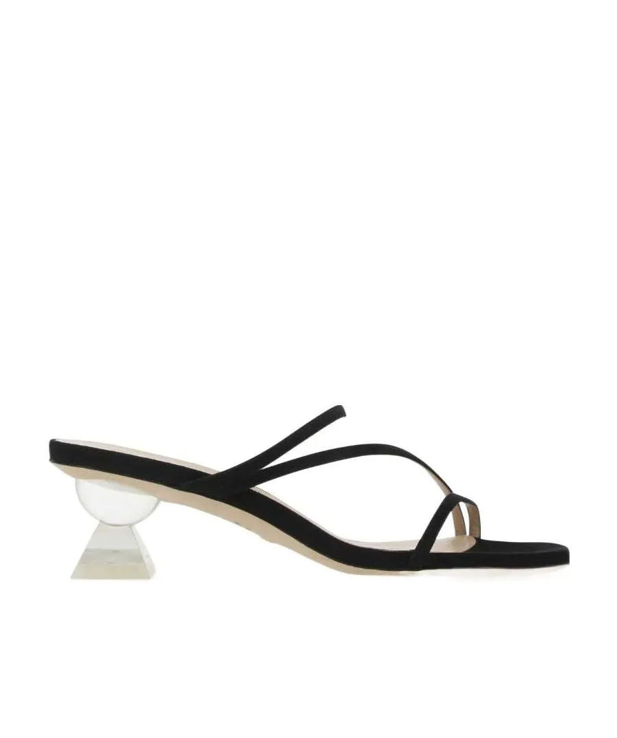 Stuart Weitzman Lucite Sculpt Slip-On Mules