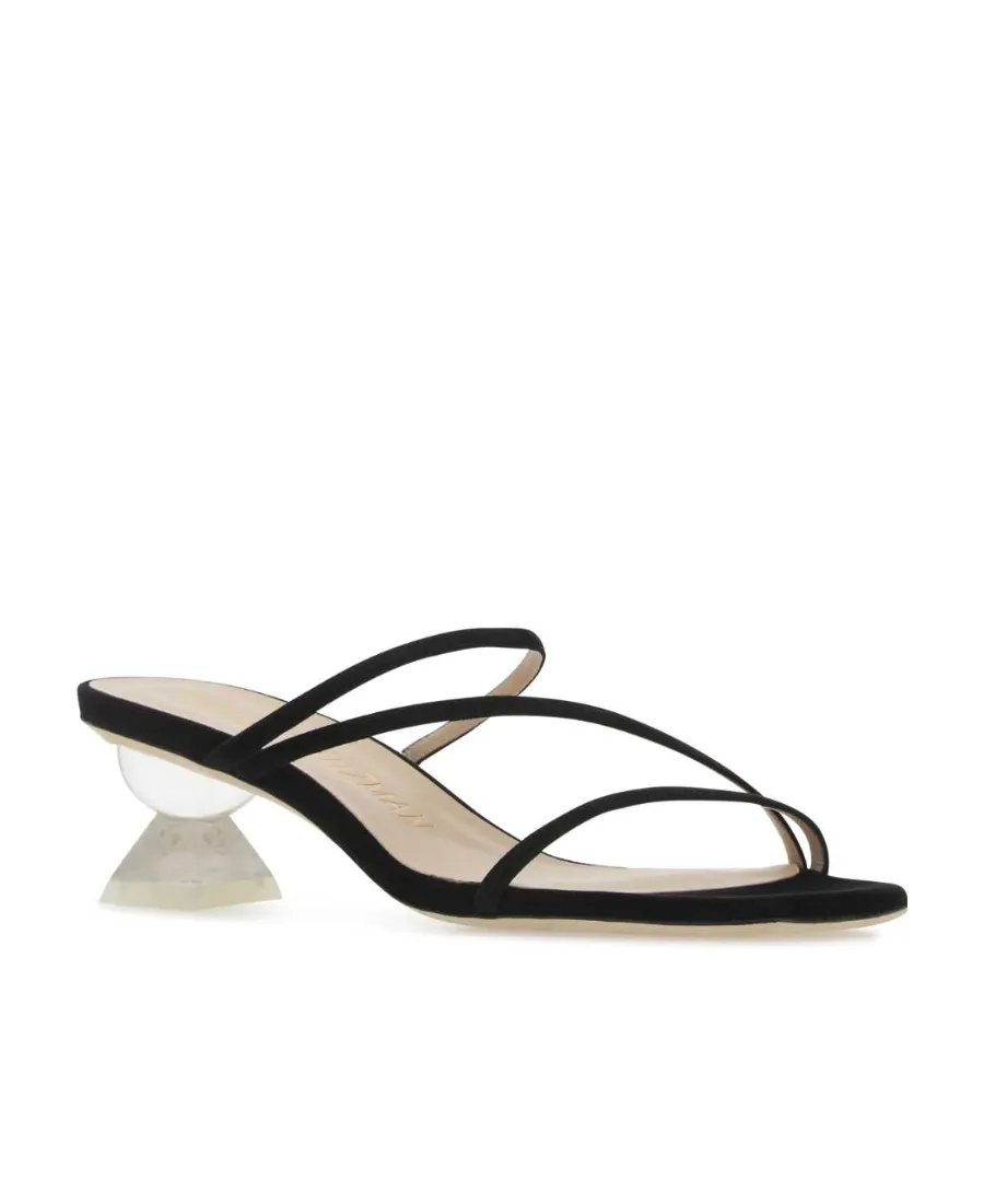 Stuart Weitzman Lucite Sculpt Slip-On Mules
