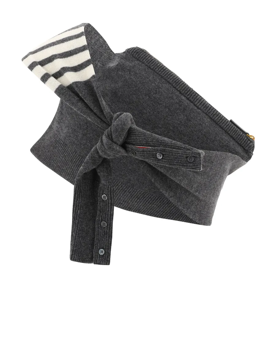 Thom Browne 4-Bar Striped Zipped Crossbody Bag
