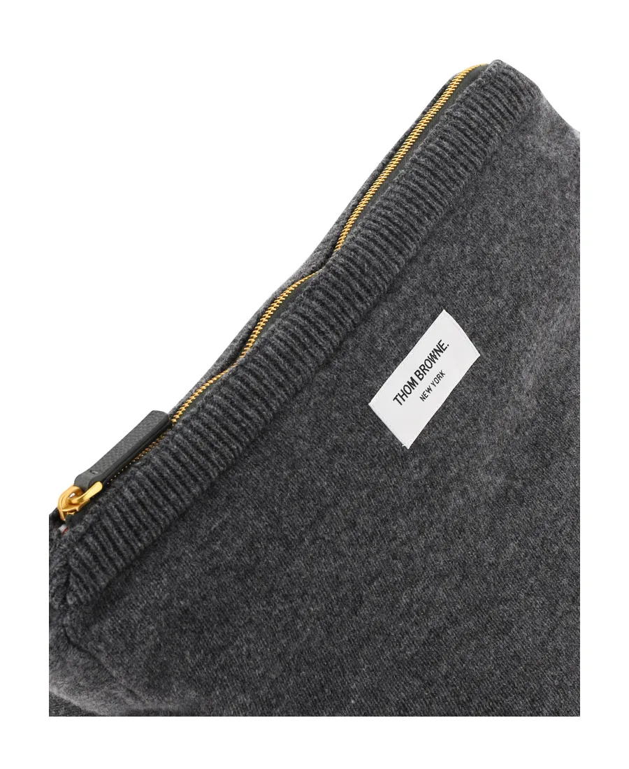Thom Browne 4-Bar Striped Zipped Crossbody Bag
