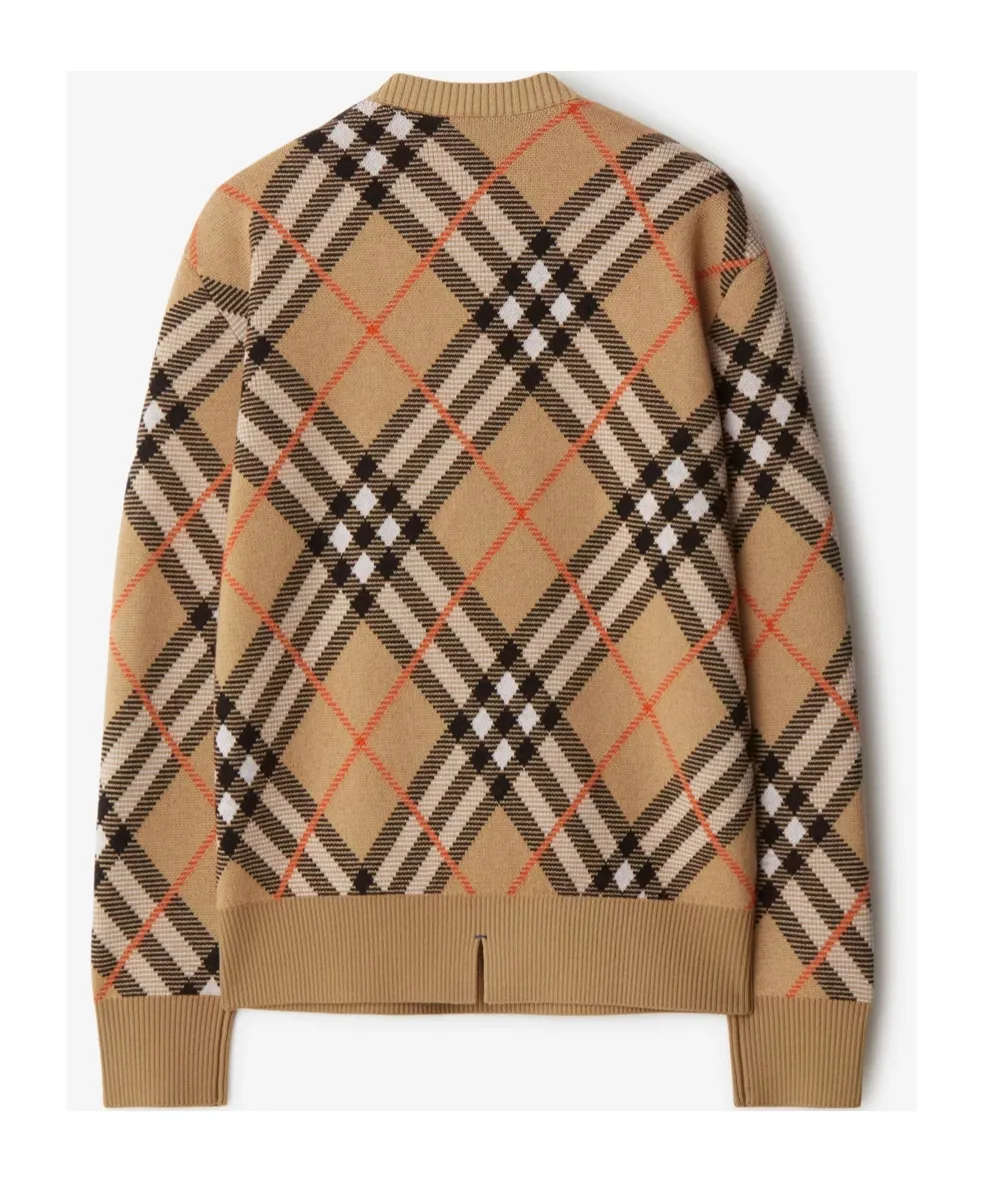 Burberry Nova Check Long-Sleeved Crewnecck Jumper