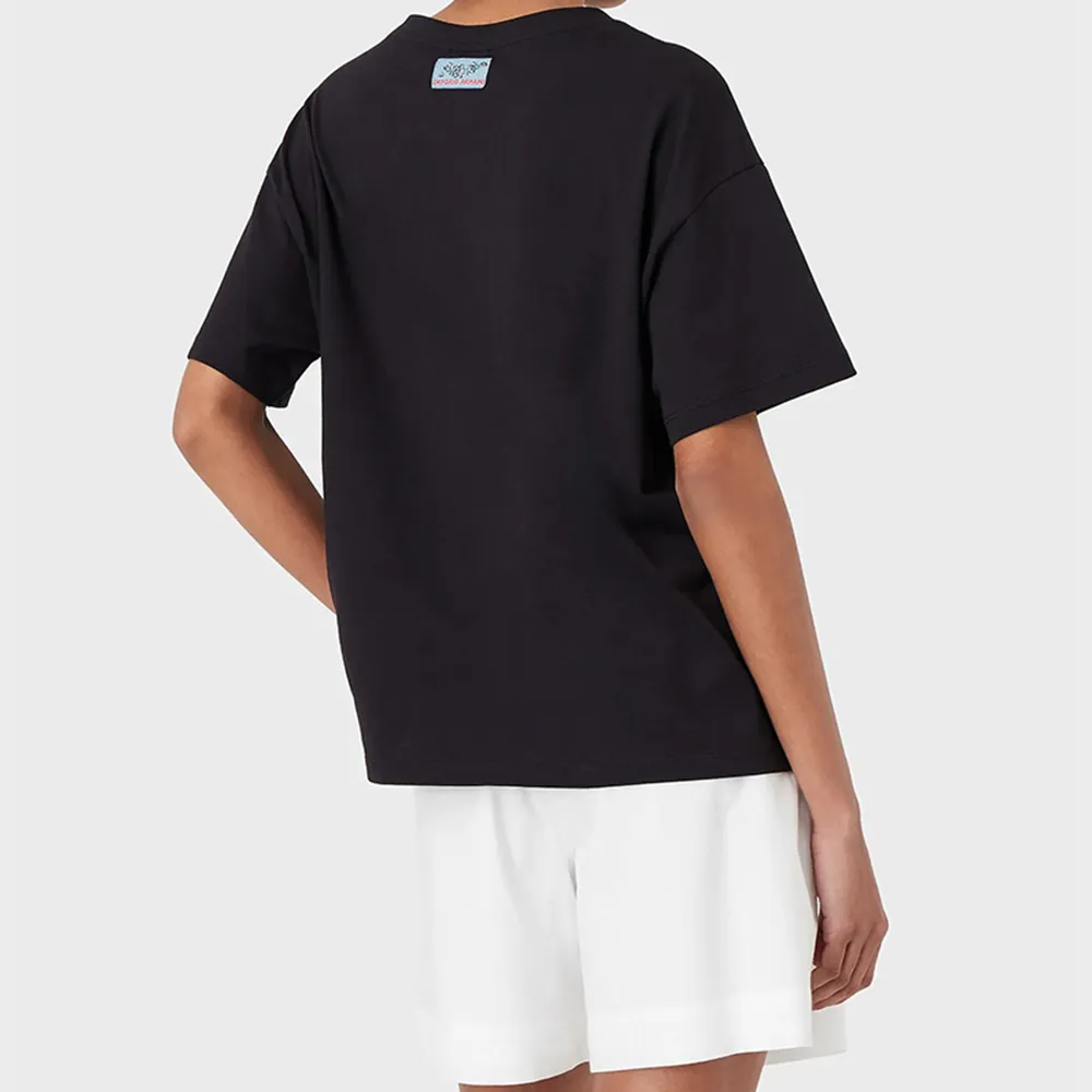 Round-Necked Flower T-Shirt