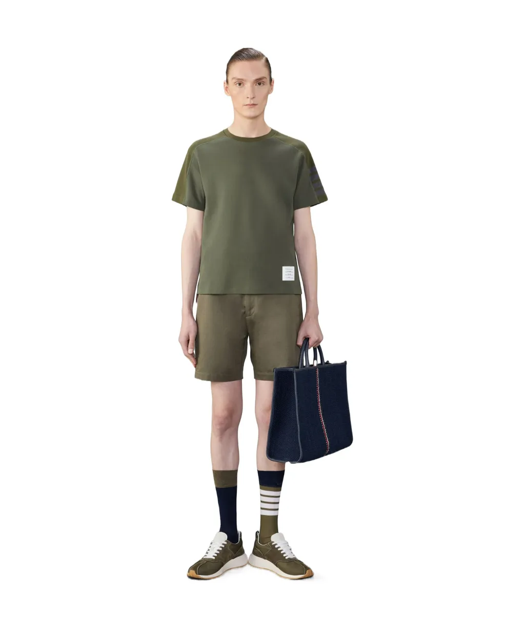 Thom Browne 4-Bar Stripe Crewneck T-Shirt