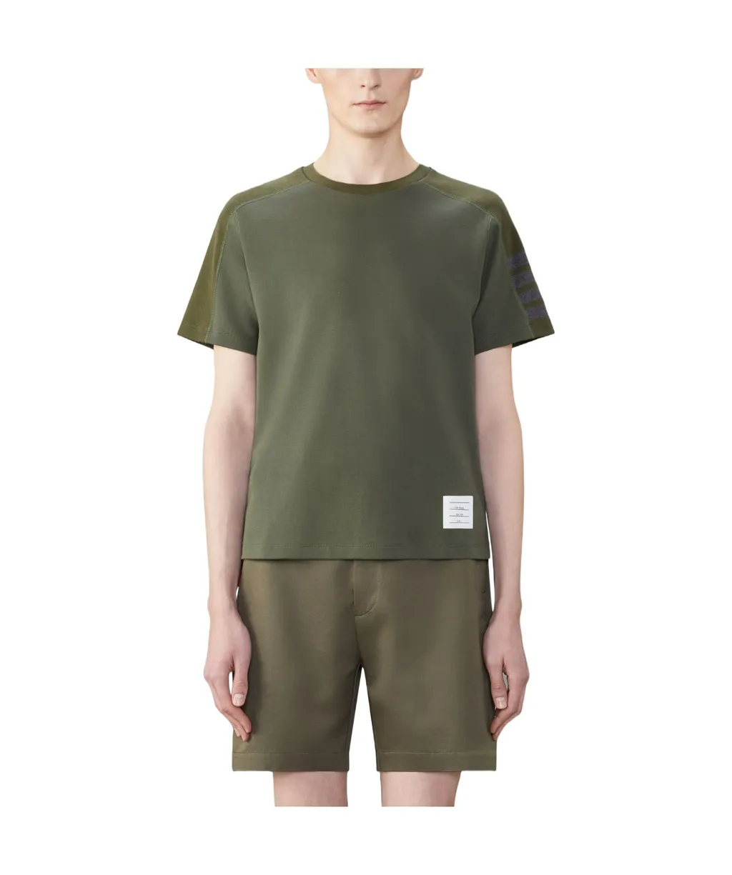Thom Browne 4-Bar Stripe Crewneck T-Shirt