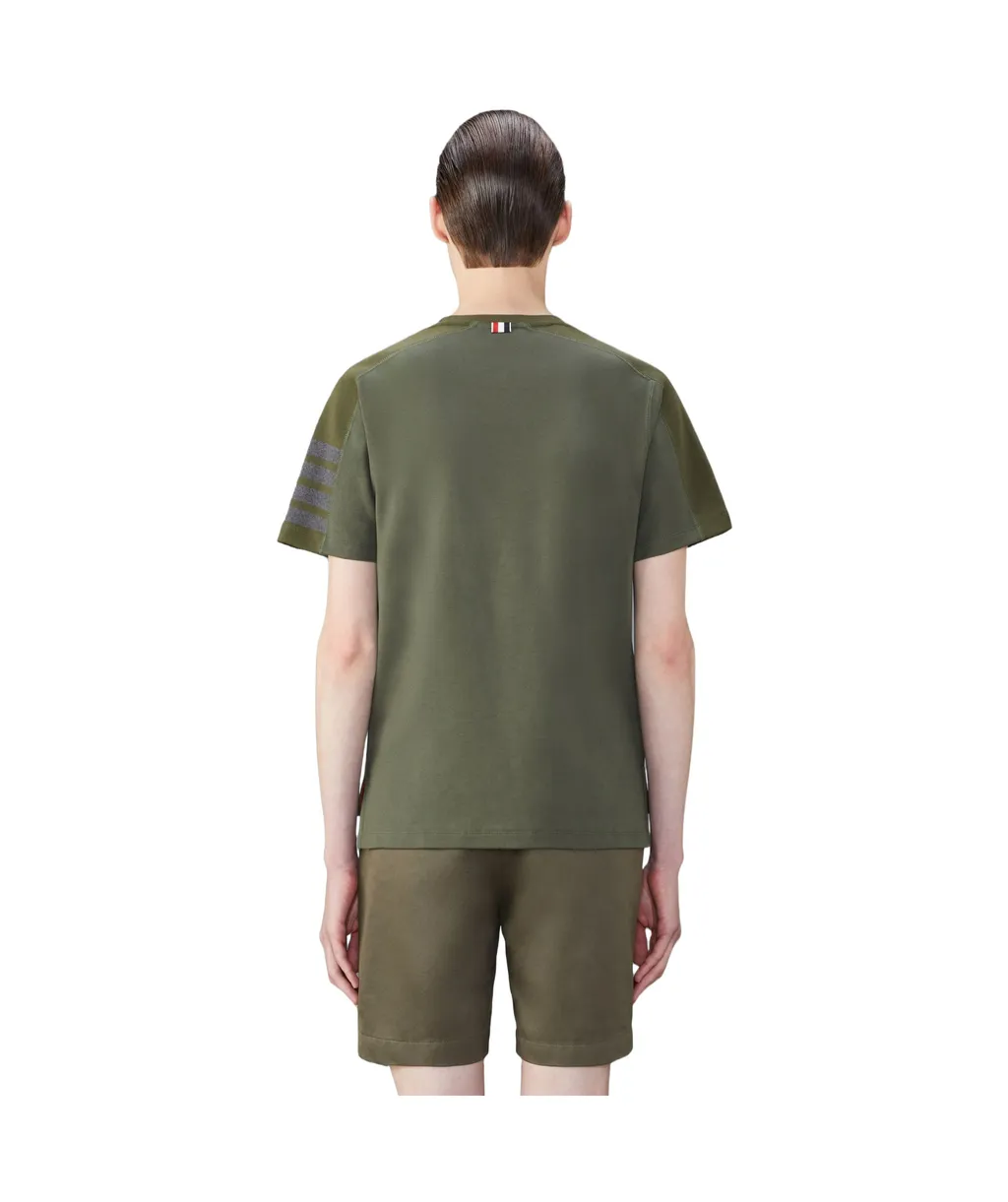 Thom Browne 4-Bar Stripe Crewneck T-Shirt